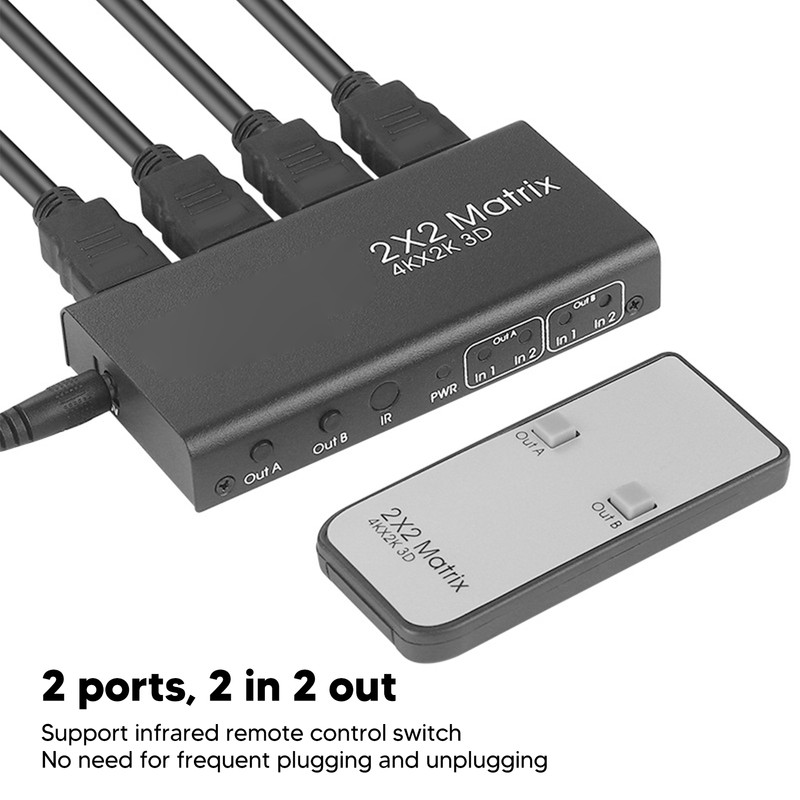 HD Multimedia Interface Switcher 2 in 2 Out 4K 30Hz