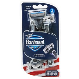 Barbasol Premium Disposable Ultra 6 Razor, 3 Count, (Pack of 2)