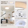 Aufrichting LED Fabric Ceiling Light,13" Low Profile Flush Mount Light,24W