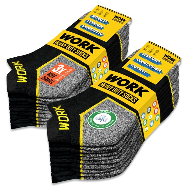 SOXCO 10 Pairs of Short Work Socks for Men and