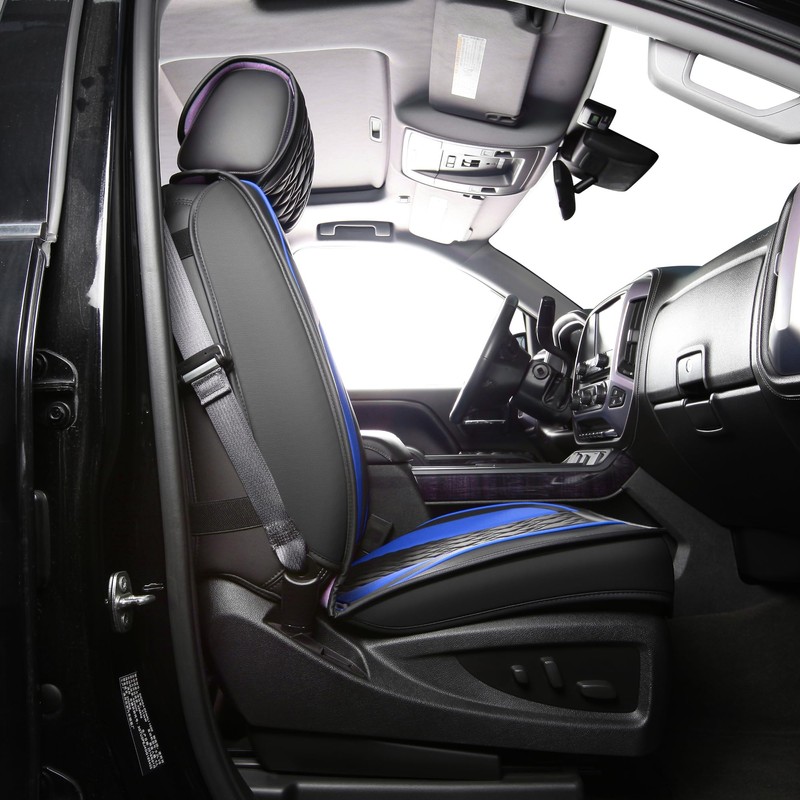 JOJOBAY Chevy Silverado Seat Covers,Leather Seat Covers for GMC Sierra,Custom