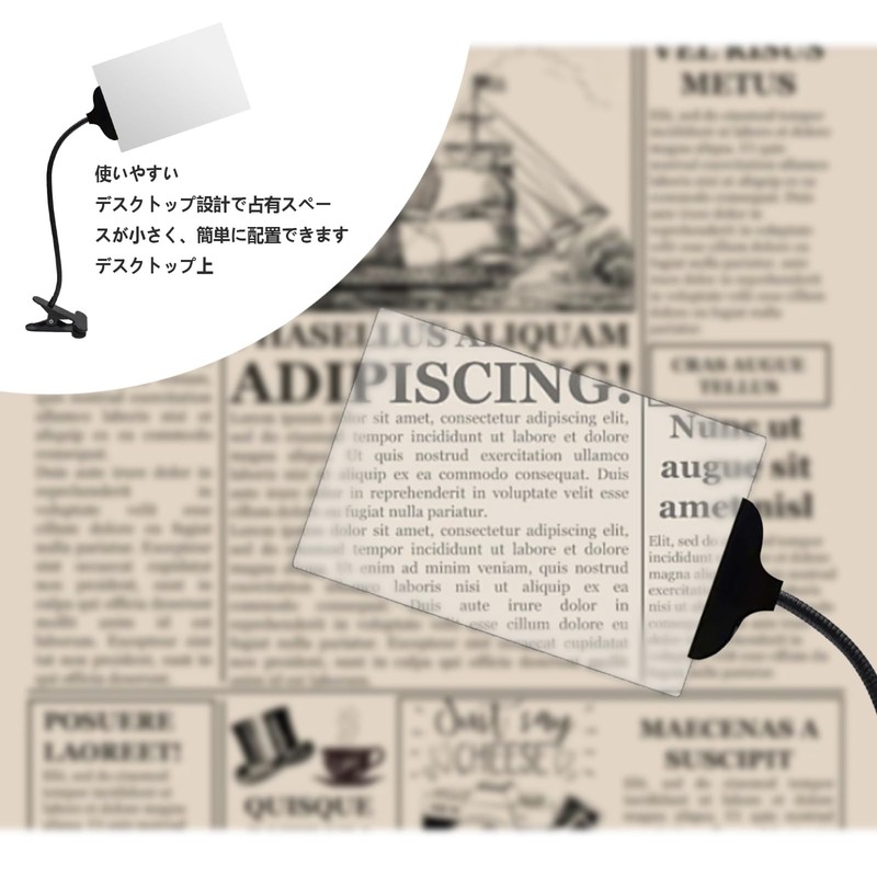 DIFEIUKI Magnifying Glass Stand Magnifier 5x Magnification Clip Type Magnifying