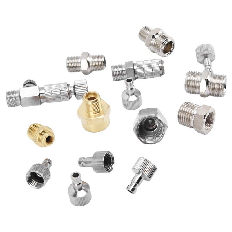 15PCS Airbrush Adapter Set Stainless Steel Airbrush Quick Release Disconnect