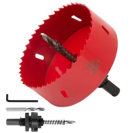 RKK 4-1/4 in Hole Saw for Wood, Plastic and Thin Metal Cutting - Bi-Metal Cutter With Drill Bit Kit Set