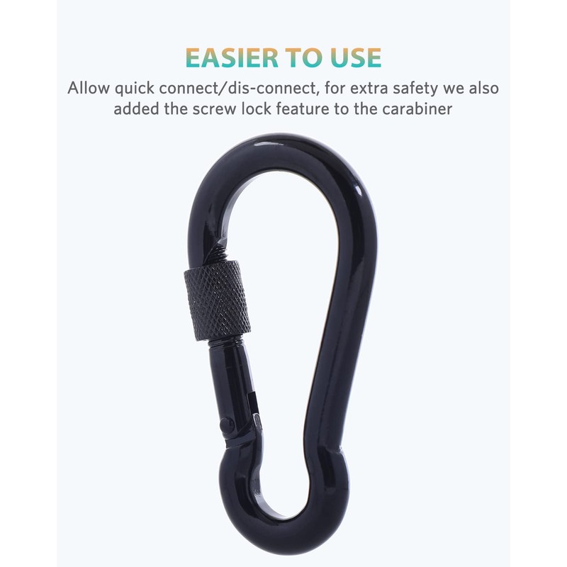 SEPWIK Carabiner Clips, 316 Stainless Steel Carabiner Clip, Heavy Duty