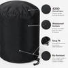 Black BBQ Grill Cover for Outdoor Cooking – Fabric Round