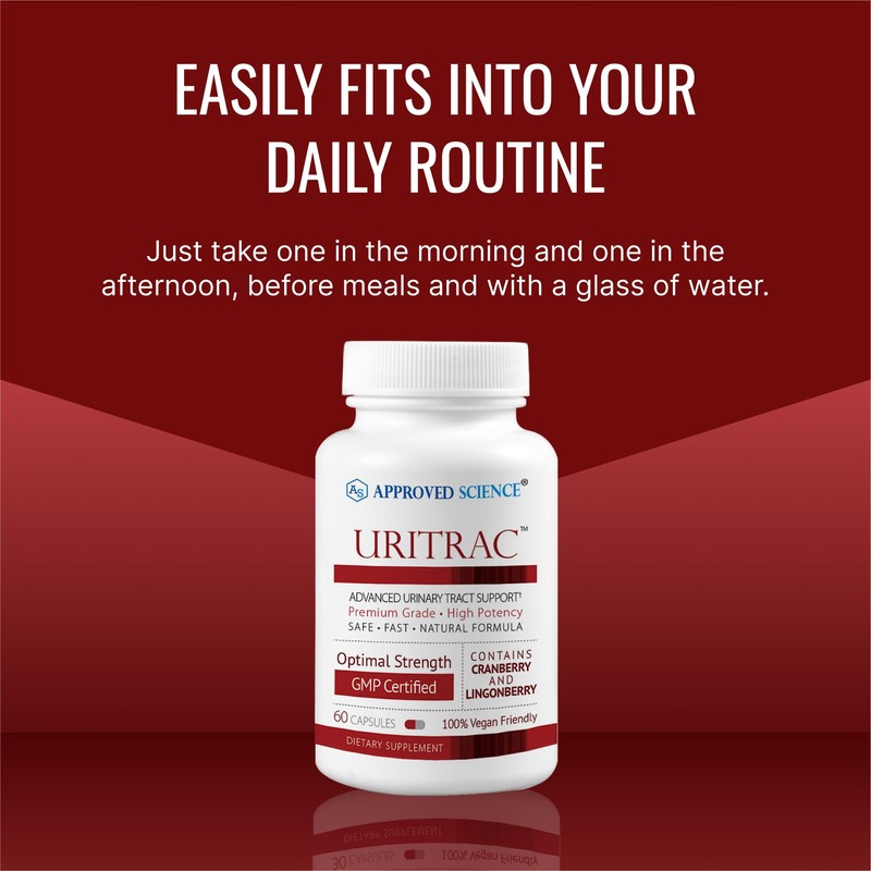 Approve Science® Uritrac™ - UTI Support - Cranberry, D-Mannose, Lingonberry
