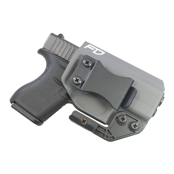Fierce Defender IWB Kydex Holster Compatible with Glock 43/43X -Paladin Series- Made in USA- (Gunmetal Grey)