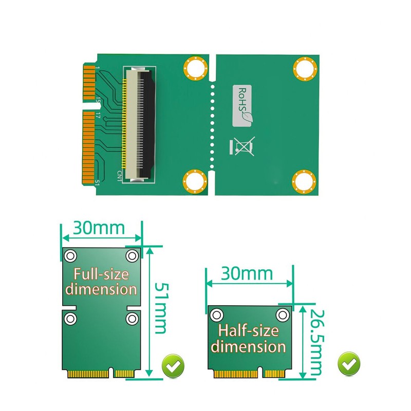 M.2 NGFF Key to PCIe 8X Extension Cable 2.5Gpbs Easy