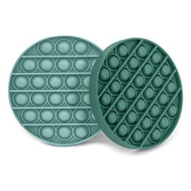 Pop It Fidget Toys 2-Pack, Sensory Toys for Adults & Kids, Stress & Anxiety Relief Toys, Stylish Scandinavian Design, Robust & Firm, Poppet Loud on Both Sides, Forest and Birch