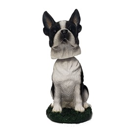 Animal Den Boston Terrier Dog Bobblehead Figure Statue Gift for Car Dashboard