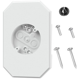 Siding Mounting Kit, Siding Mount Block, Outdoor Light Mounting Block with Built-in Electrical Box, Light Mount Plate for 4 inch and 1/2 inch Lap Double, White