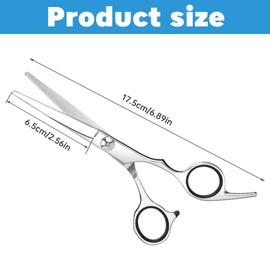 6.8-Inches Professional Hair Cutting Scissors, Stainless Steel Haircut Shears with Fine Adjustment Screw for Home Salon,Barber Hairdressing Scissor for Women Men Adults Kids