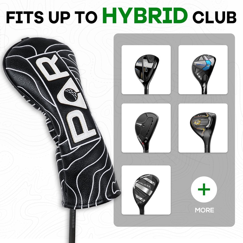 Golf Club Head covers Hybrid Utility Rescue with Interchangeable Number