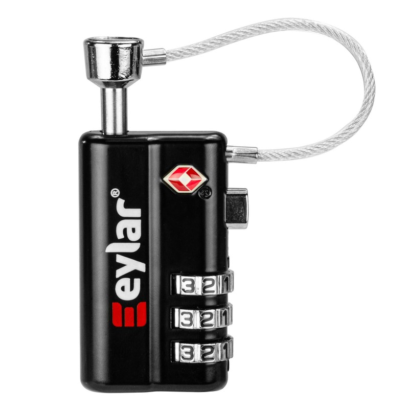 Eylar TSA Approved 3 Digit Combination Lock with Cable, Durable