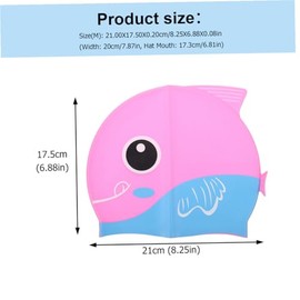 POPETPOP Gorro De Natacion Silicona Antideslizante, Gorra Impermeables para Niños Buena Visibilidad Cómodo
