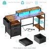 Lufeiya Gaming Desks with Led Lights and Power Outlets, 55