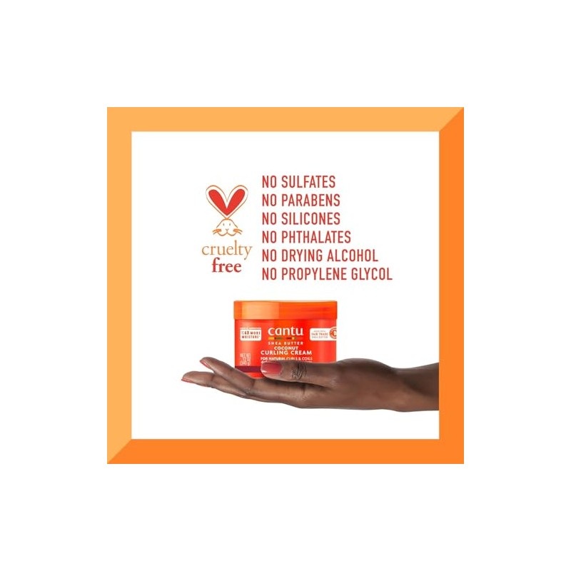Shea Butter Coconut Curling Cream by Cantu for Unisex -