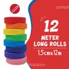 JFA Supplies 8 Rolls Rainbow Masking Tape, 8-Colour Masking Tape