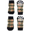 ranzyu (L 'Ange) Pet Socks 4 Pairs Set Check Beige