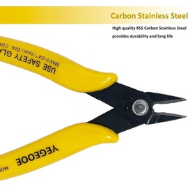 YEGEOOE Flush Wire Cutter, 10PACK Precision Diagonal Cutting Pliers Small Wire Cutter Nippers for Electronics Wires Jewelry Screws (5 Inch Size)