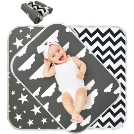 bopika Changing Pad Liners 3PCS Baby Changing Mat 100% Waterproof Portable Absorbent Changing Table Cover Home and Travel(pattern)