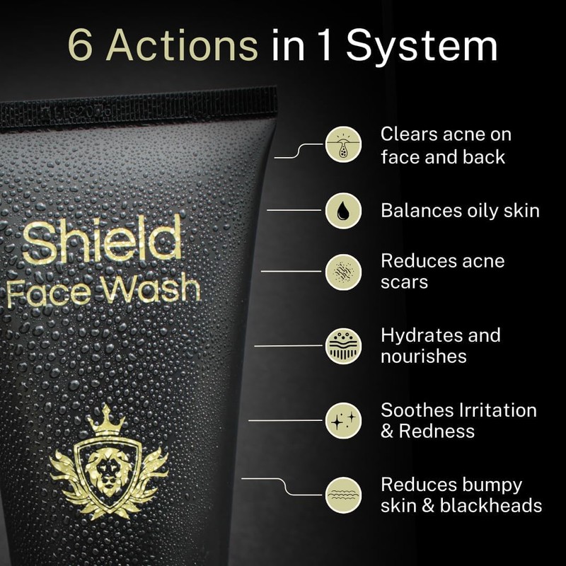 Acne System for Men and Boys, Face Wash, Moisturizer, Pimple