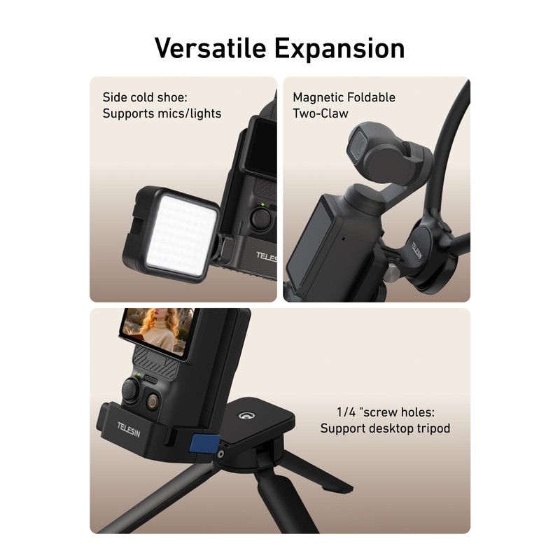 TELESIN Pocket 3 Extension Adapter Magnetic Mount Base Magnetic Mount