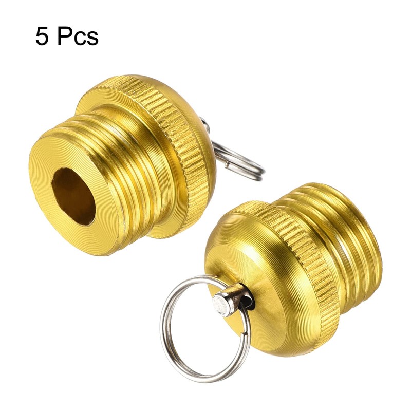 PATIKIL 5pcs 12mm Diameter Fishing Rod End Cup Copper Plated