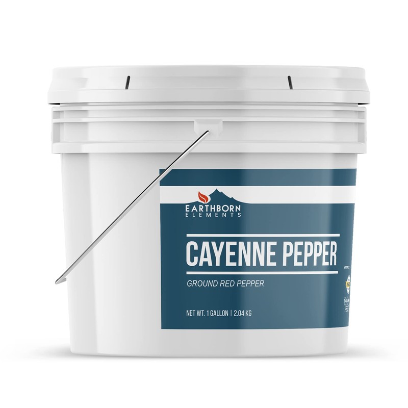 Earthborn Elements Cayenne Pepper 1 Gallon Bucket, Spicy Flavor, Ground