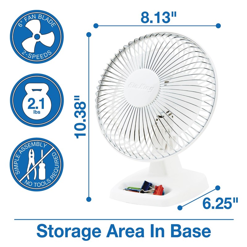 Air King 9146 6-Inch 2-Speed Circulating Fan