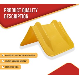 Mytee Products 8"x8"x12" Yellow Flatbed Corner Protector - V Shaped Edge Guard for Tie-Down Winch & Ratchet Straps - Fit 1 Straps Up to 4"- Plastic Corner Protector for Flatbed Trailer Cargo Load