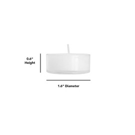 D’Light Online Clear Cupped 5 Hours Long Burn Time Unscented White Tealight Candles in Clear Plastic Cups for Home Decor, Wedding, Holiday, Restaurants, Spa or as a Emergency Candle - Set of 125