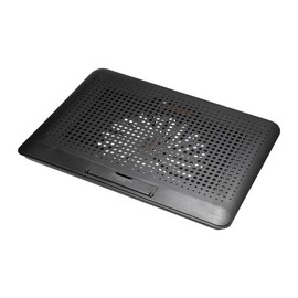 Sanwa Supply TK-CLN28U Outlet Cooler Pad for Laptops, Aluminum Body, Large Fan, 6 Levels of Height Adjustment, Supports 15.6-inch Wide, USB Power, Air Flow Adjustment