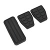 3pcs Clutch Brake Accelerator Pedal Pad Kit Rubber Black Flexible