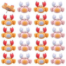 Animal Push Pins Decorative Push Pins FoyaHome 20 Pcs Mixed Color Crab Push Pins Cute Push Pins Animal Thumbtack, for Cork Board, Photo Wall, Map, Bulletin Board (D)