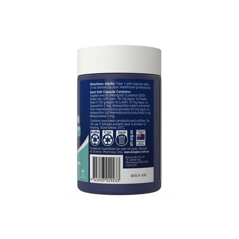 Bioglan Healthy Eyes + Vision 60 Capsules