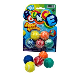 JA-RU Super Hi Bounce Balls (1 Pack, 5 Balls Each) Fidget Bouncy Ball Small Toys Party Favors for Kids Toy. Racketball Bulk Classroom Prize Premium Birthday Gift Includes Sticker 973-1p