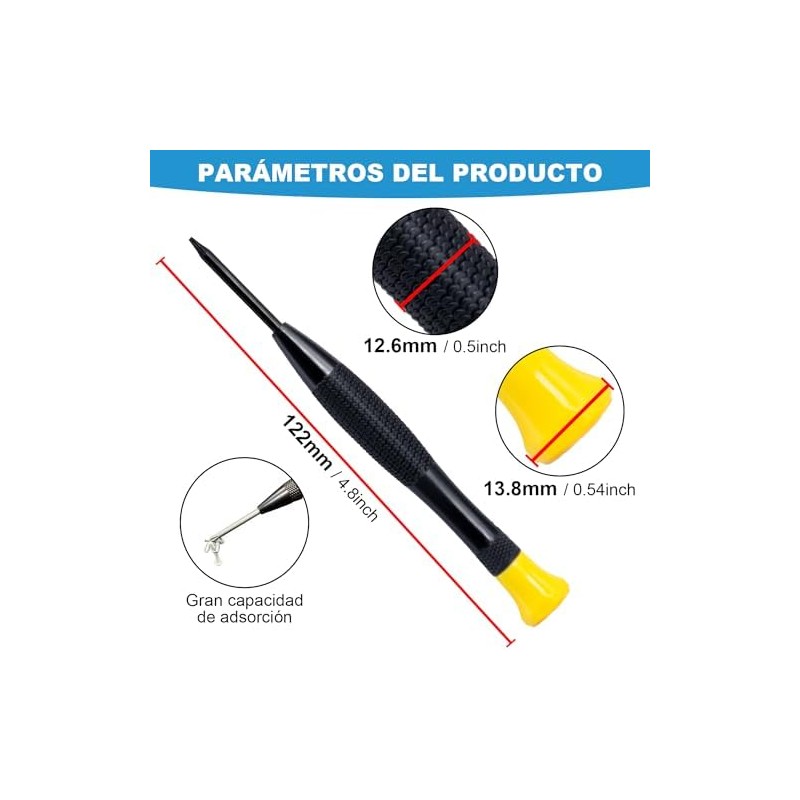 Juego de Destornilladores, 18 Pcs Kit de Desarmadores Magnéticos Pequeños