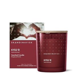 Skandinavisk KYSS 'Kiss' Scented Candle, Special Edition, Scent Notes: Blackberries and Rose, Sugar Candy and Cloves, Vegan Formula, 7.0 oz.