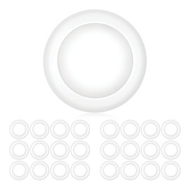 PARMIDA (24 Pack) 5/6 Inch Dimmable LED Disk Light Surface Flush Mount 15W, UL Listed, Recessed Retrofit Ceiling Disc Lights, Energy Star, Installs into Junction Box Or Recessed Can, 1050lm - 3000K