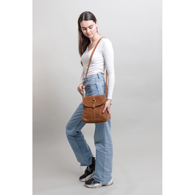 LEABAGS Paris genuine buffalo leather messenger bag in vintage style