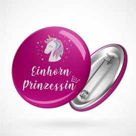 Hellweg Druckerei Button Pin Unicorn Princess Rainbow Cute Crown Badge Gift Idea Badge Pin