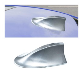 CGEAMDY Auto Haifischflossen-Antenne Abdeckung Verkleidung, FM/AM-Antenne, Hergestellt Aus ABS, Geringer Windwiderstand, für SUV, Trucks, Vans, Auto Tuning (Silber)