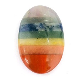 crystalmiracle Multi Chakra Thumb Stone Crystal Healing Wellness Worry Stone Handcrafted