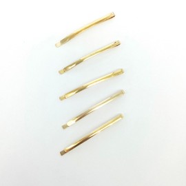 100Pcs Black Bobby Pins Black Barrette Hairstyle Tools Accessories (gold thick)