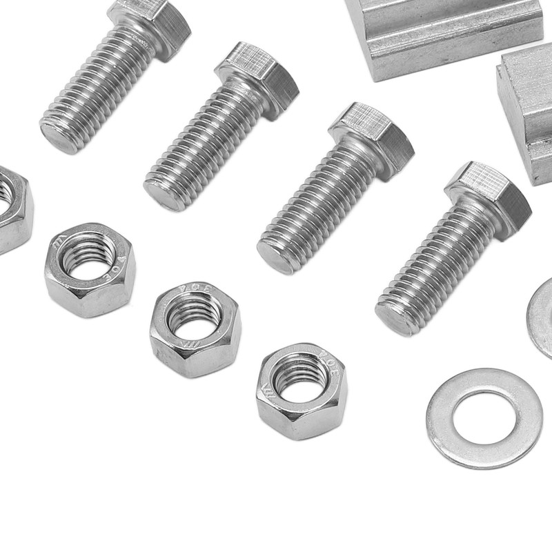 4 Set 3/8in‑16 Thread Bed Deck Rails Cleat T Slot