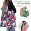 12 Piezas Bolsas Plegables Reutilizables, Bolsa Plegable de Poliéster de