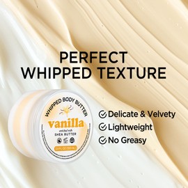 puresoak bath Vanilla Whipped Body Butter for Vanilla Scent Whipped Body Butter for Women, Body Butter for Dry Skin, Gentle Hydration with Long Lasting Moisture 3.4 floz