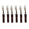 Metaltex 252610 Multipurpose Forks Set of 6, Brown/Silver